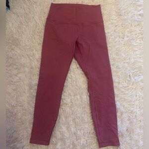 pink Lululemon leggings, size 8